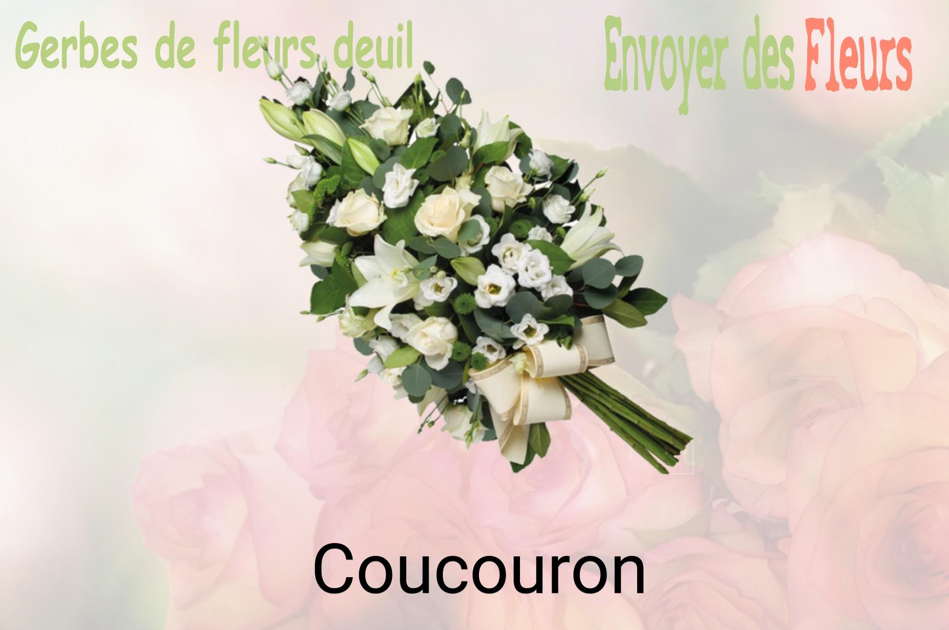Gerbe de fleurs de deuil livrée à Coucouron